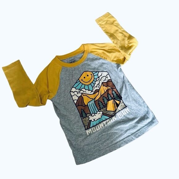 jumping beans Other - Jumping Beans Gray & Yellow Mountain Man  Graphic Long Sleeve Shirt Size 4T